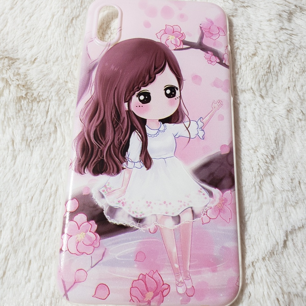 Cartoon Girl iPhone 10 TPU case